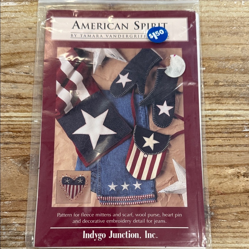 Vintage Indygo Junction American Spirit Fleece Mittens Scarf Purse Pattern